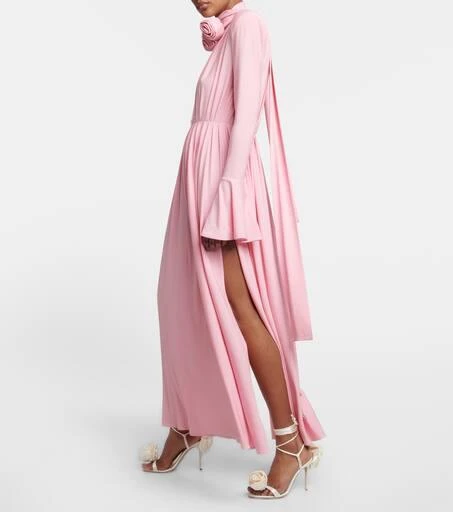 Magda Butrym Floral-appliqué satin sandals 2