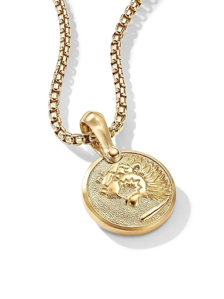 David Yurman Petrvs Lion Amulet in 18K Yellow Gold, 18.5MM 3
