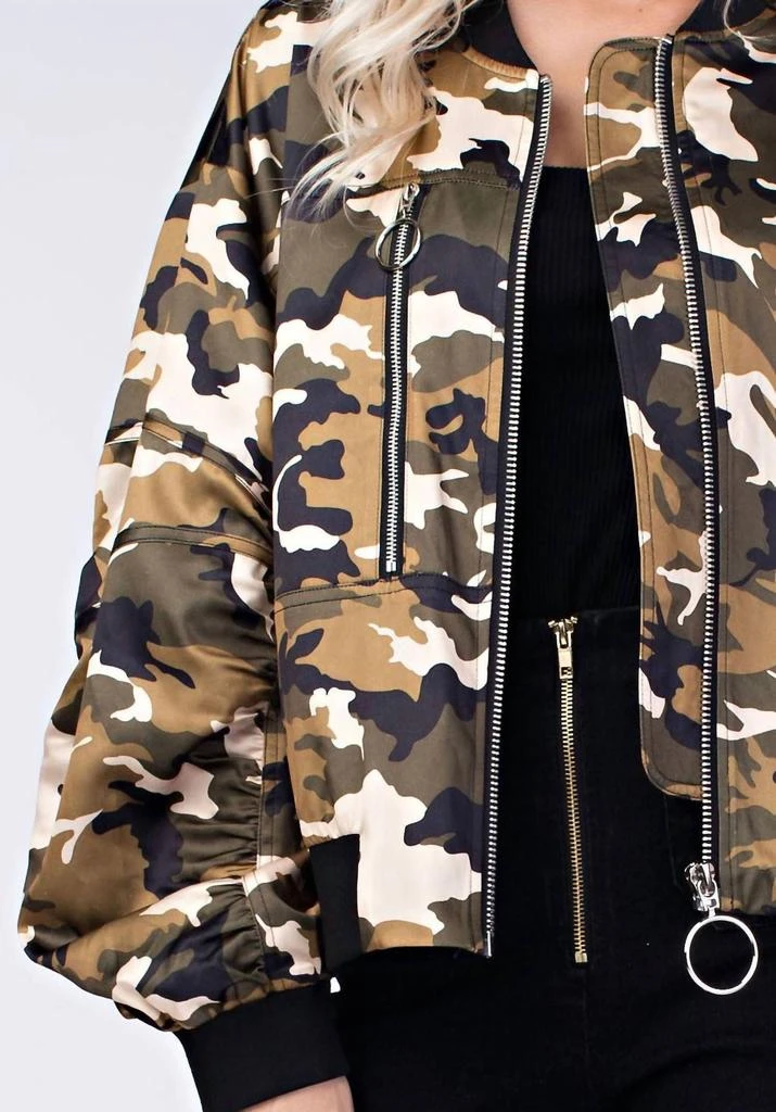 Honey Punch Honey Punch - Camo Bomber Jacket 3