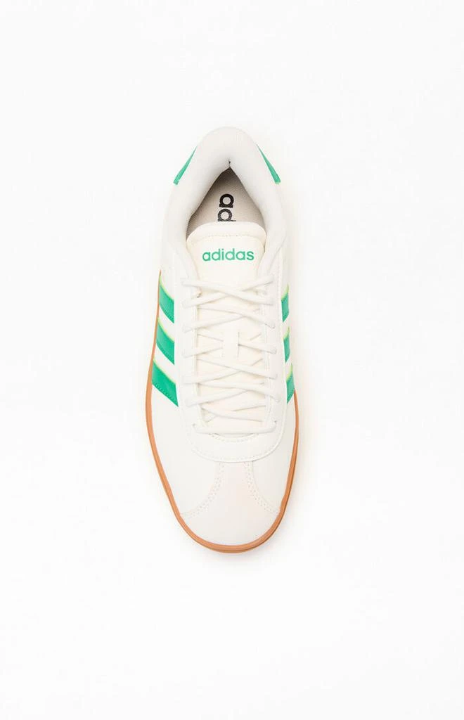 Adidas Women's White & Green VL Court Bold Sneakers 5
