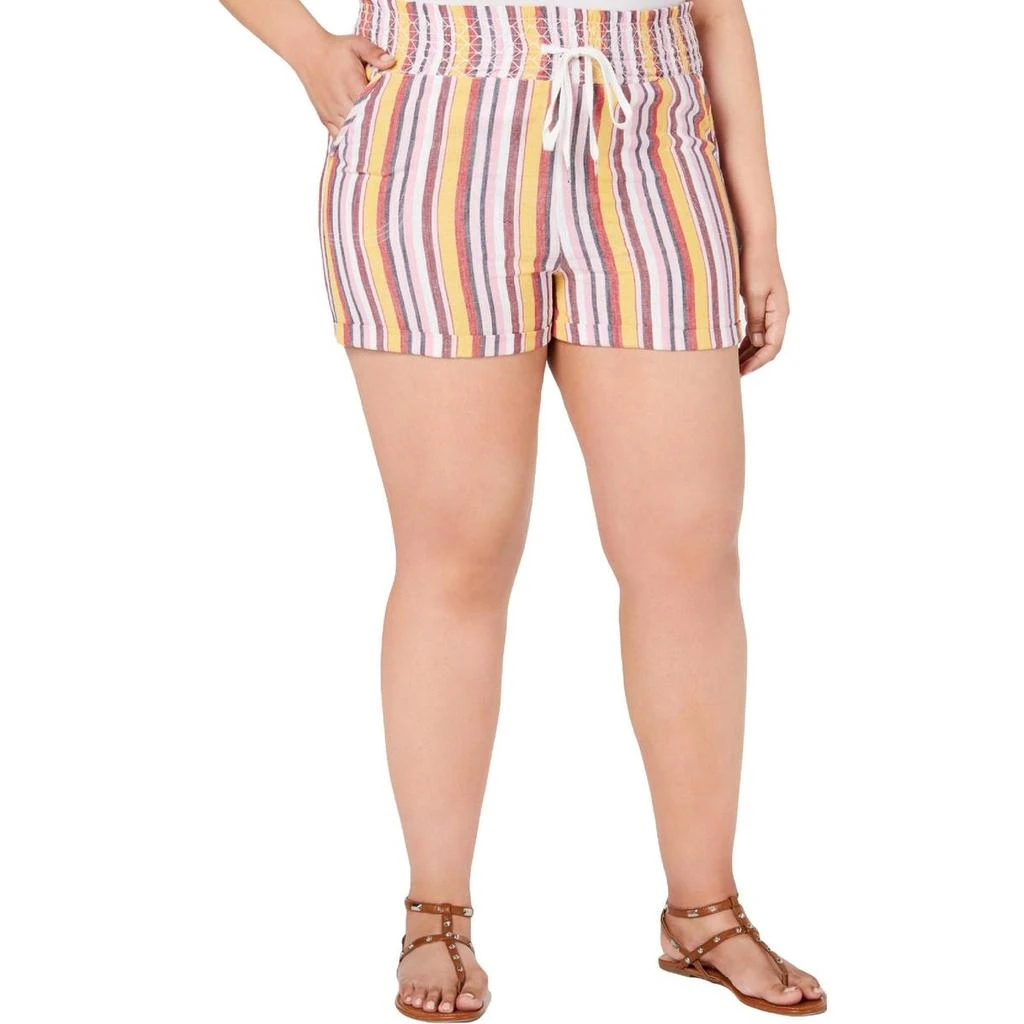 Planet Gold Juniors Womens Plus Cotton Dress Shorts 1