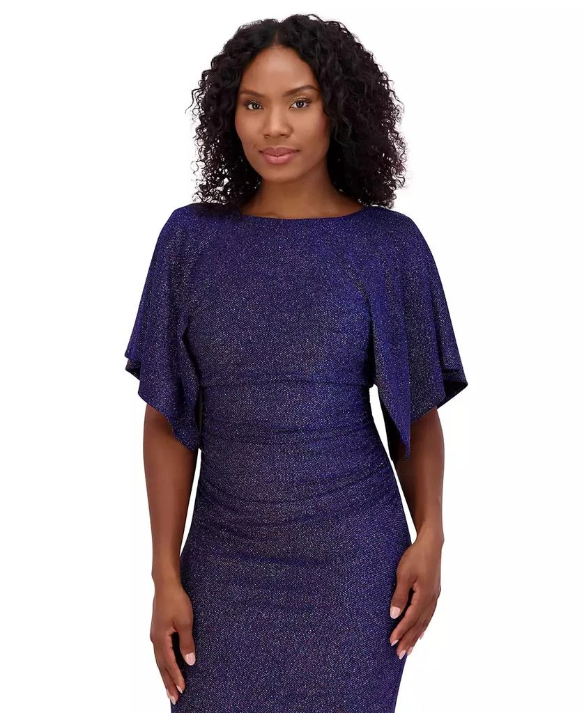 Jessica Howard Women's Glittered Ruched Sheath Dress 2