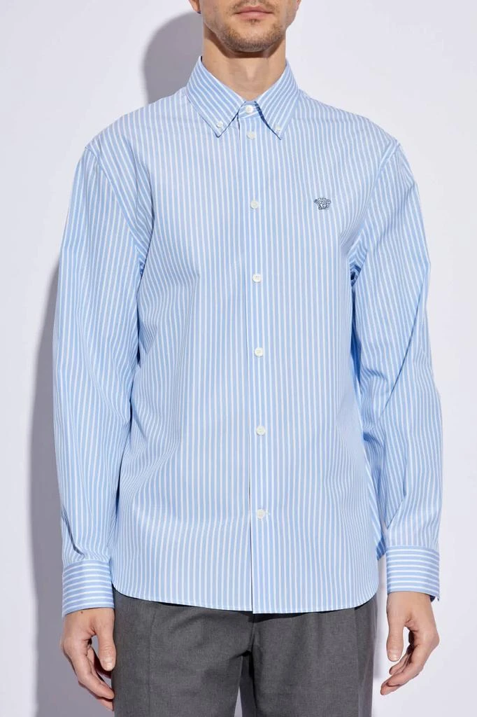 Versace Medusa Striped Long-Sleeve Shirt 2