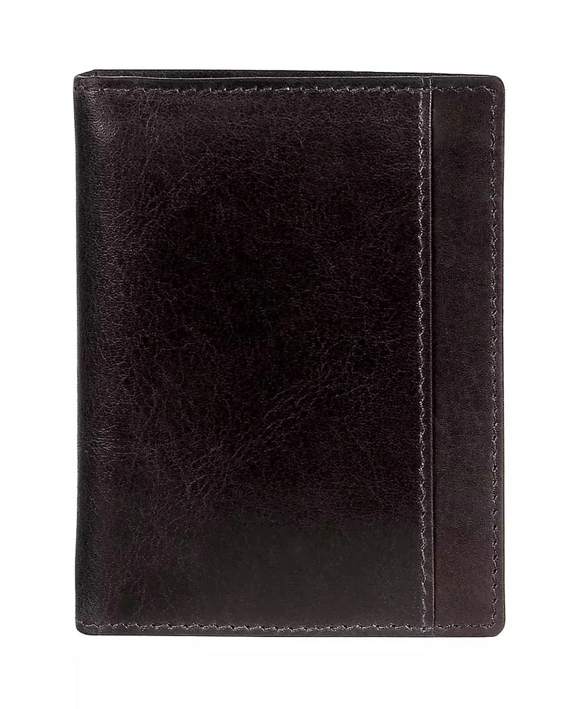 Mancini Leather Goods Casablanca Collection Men's RFID Secure Center Unique Vertical Wing Wallet 1