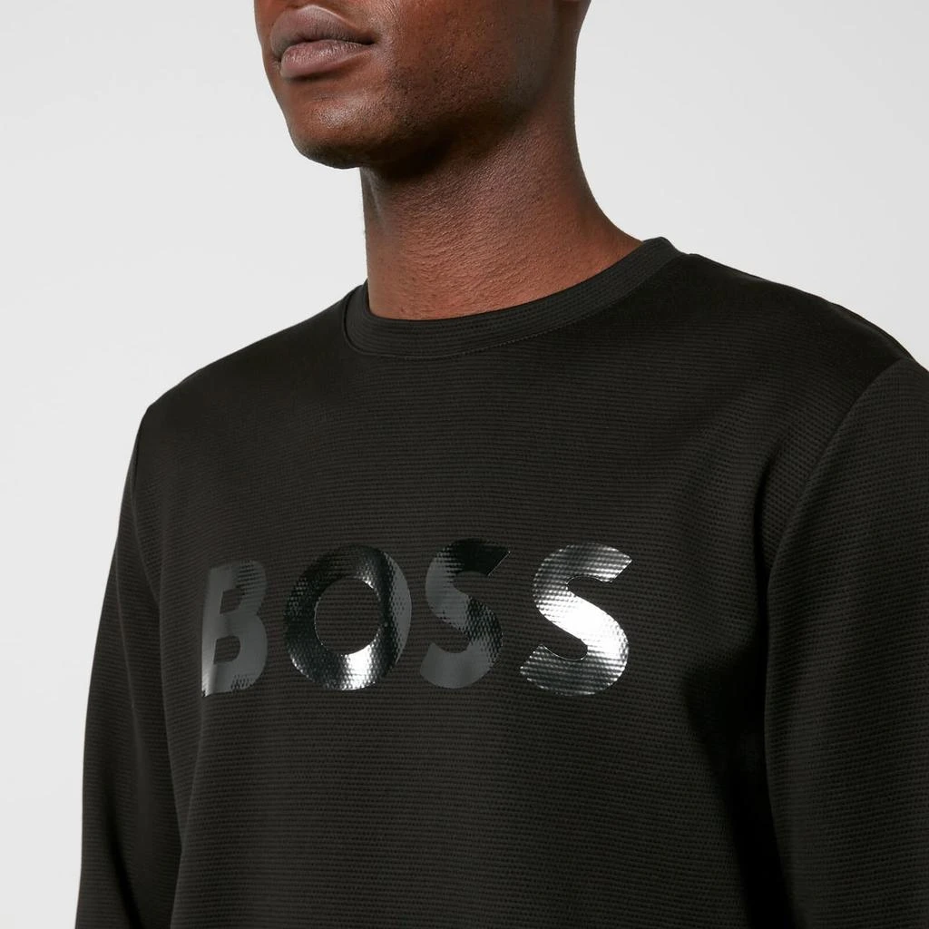 Hugo Boss BOSS Green Salbo Mirror Textured Cotton-Jersey Sweatshirt 4