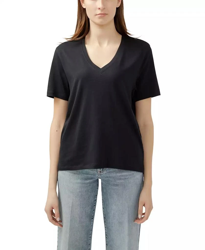JAG Women's Drapey Luxe V-Neck Tee 1