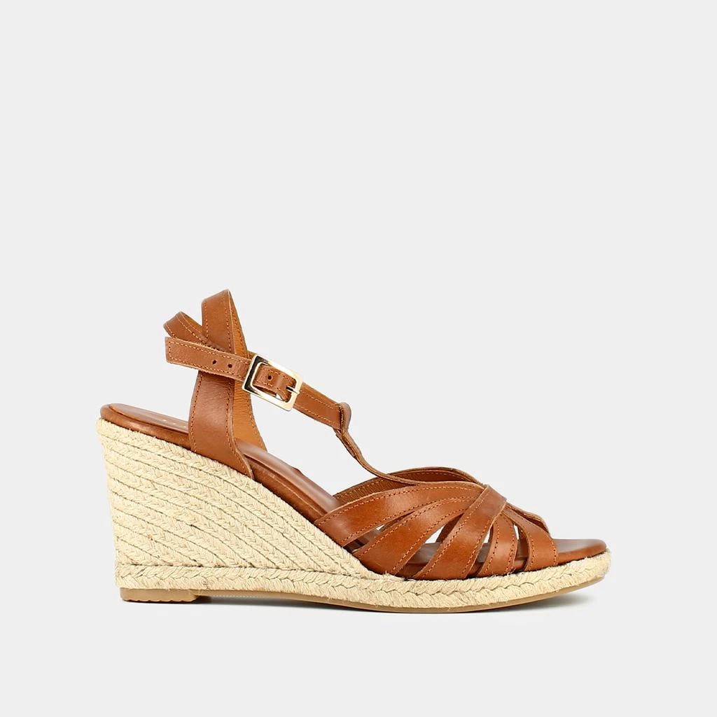 预计3周后发货 JONAK Jonak - Espadrilles Magnolia Cuir  - Cognac 4