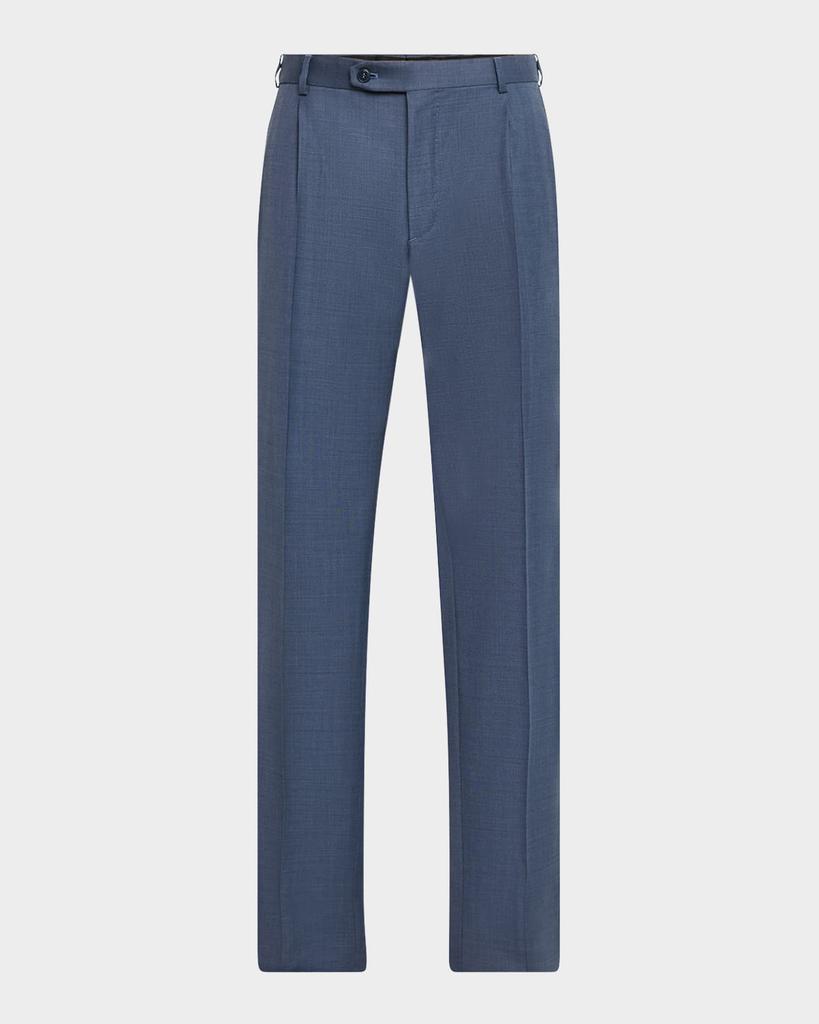 Brioni Men's Wool Sharkskin Trousers