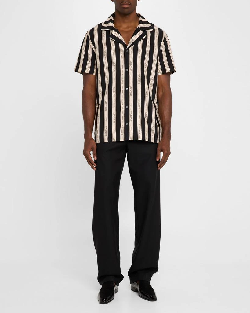 Balmain Men's Ribbon Jacquard Button-Down Shirt 2