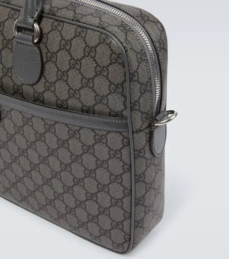 Gucci GG Supreme leather-trimmed briefcase 7