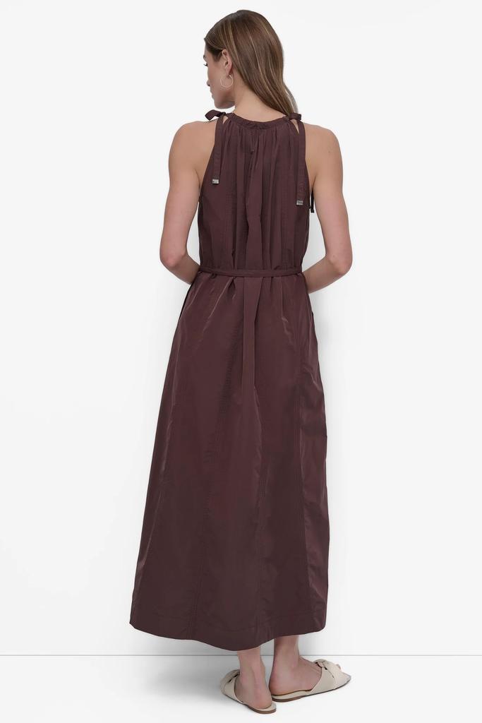 DKNY FIT & FLARE HALTER MAXI DRESS