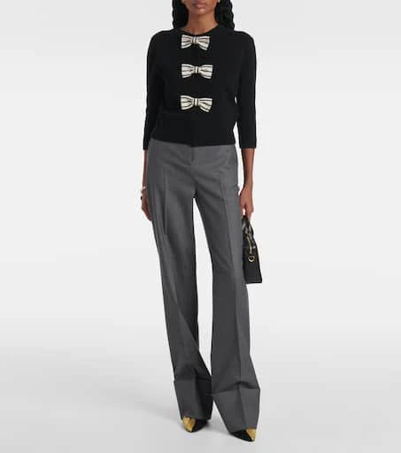 Valentino Bow-detail virgin wool cardigan 2