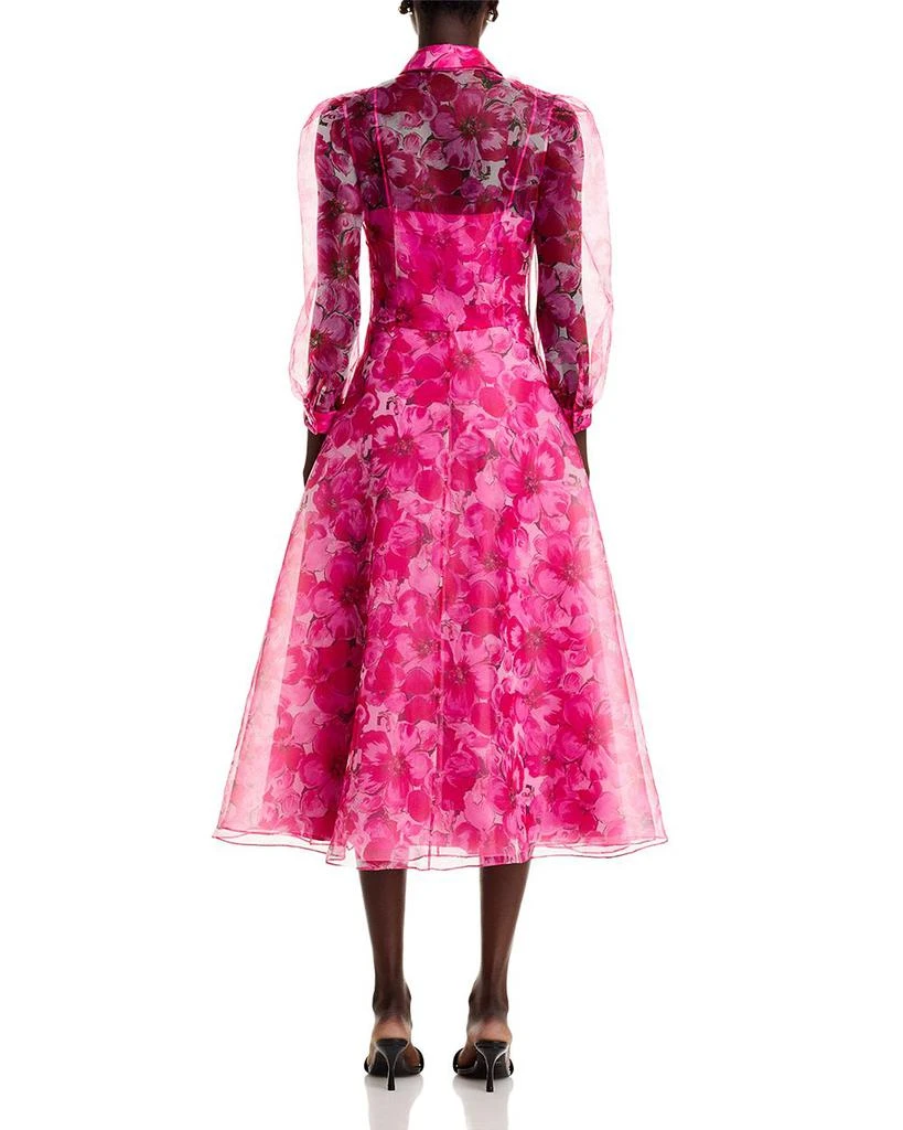 Teri Jon Floral Print Organza Shirt Dress 4