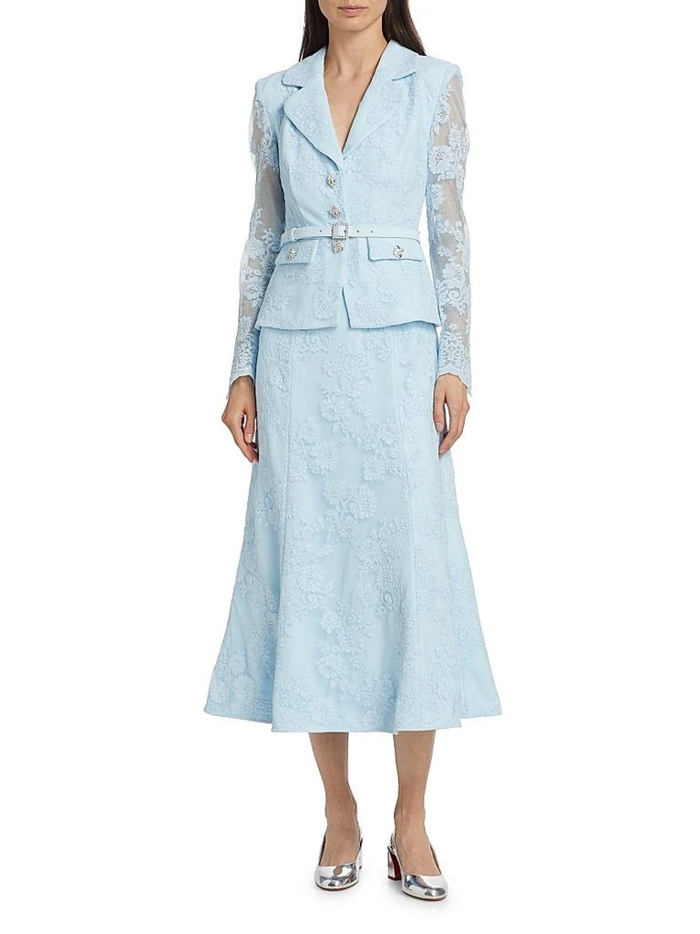 Self Portrait Lace Blazer Midi-Dress 3