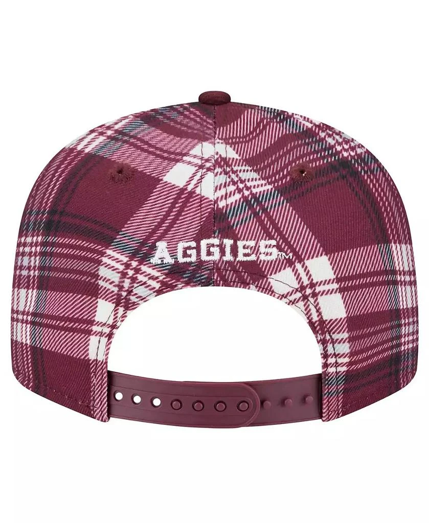 New Era Men's Maroon Texas A&M Aggies Plaid 9FIFTY Snapback Hat 4