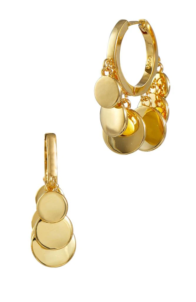 Savvy Cie Jewels 18k gold over sterling hoop 1