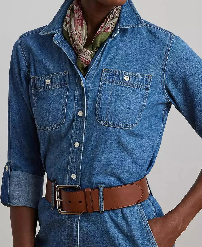 Ralph Lauren Petite Denim Wide-Leg Jumpsuit 2