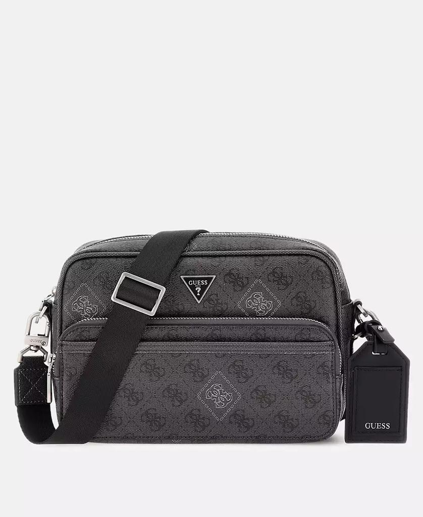 GUESS Men's Milano Double-Zip Medium Crossbody Bag