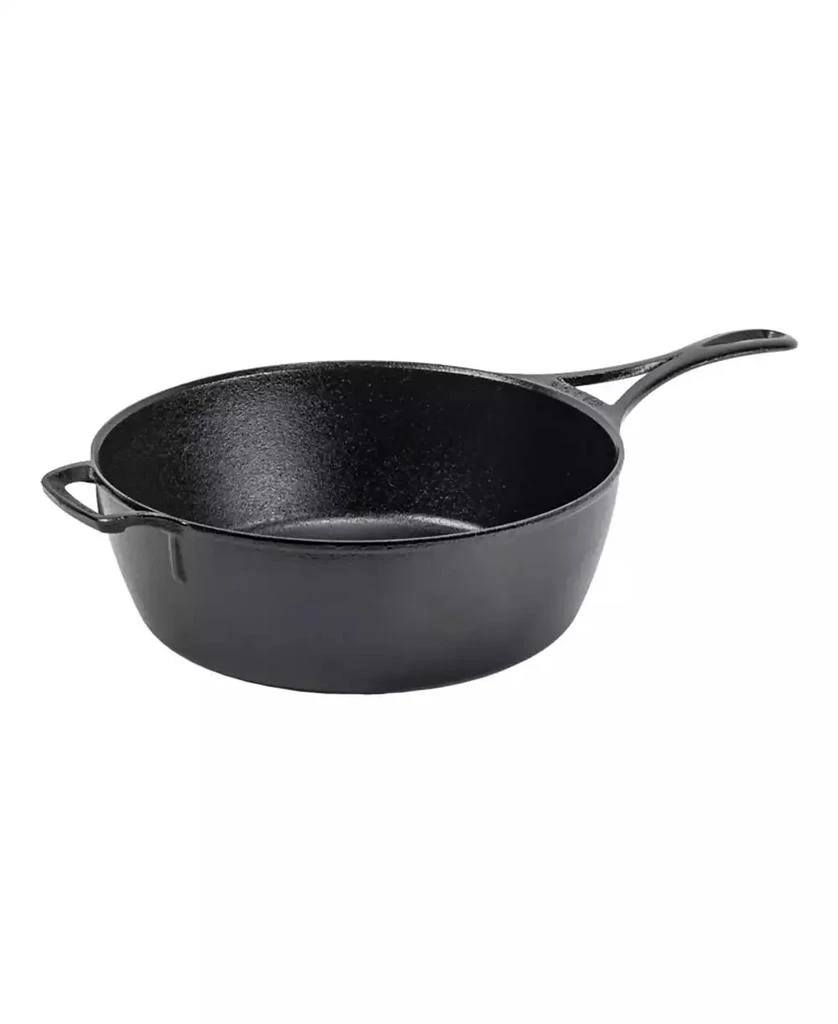Lodge Cast Iron Blacklock Triple Seasoned 4 Quart Deep Skillet with Lid Cookware 3