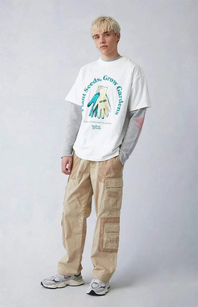 PacSun Khaki Canvas Baggy Cargo Pants 4