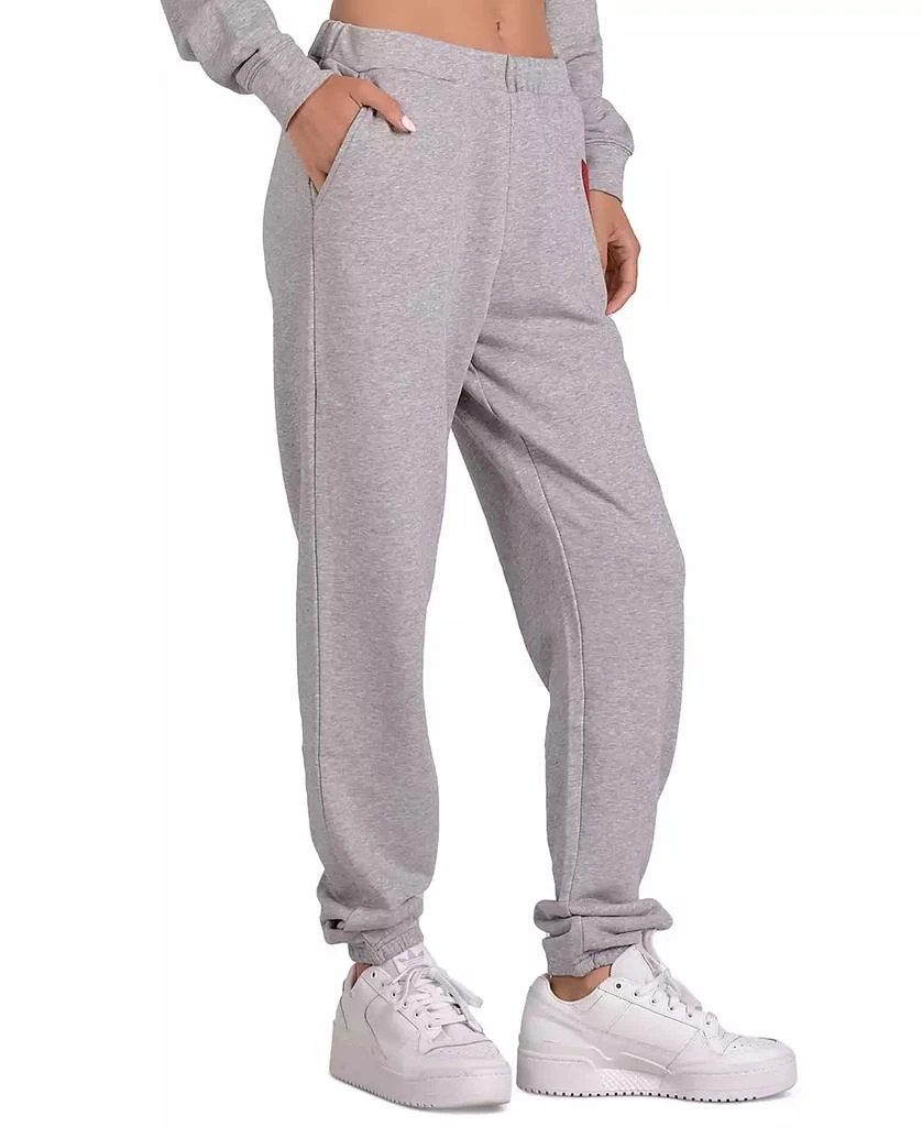 Elan Women's Cotton High-Rise Heart-Graphic Cotton Sweatpants 3