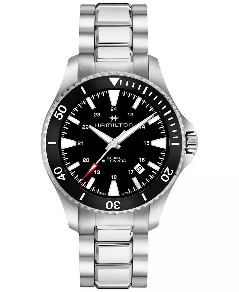Hamilton Men's Swiss Automatic Khaki Navy Stainless Steel Bracelet Watch 40mm