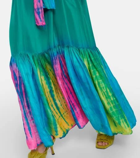 Anna Kosturova Tie-dye printed silk maxi dress 5