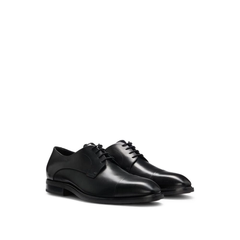 Hugo Boss Leather Derby shoes with cap toe 1