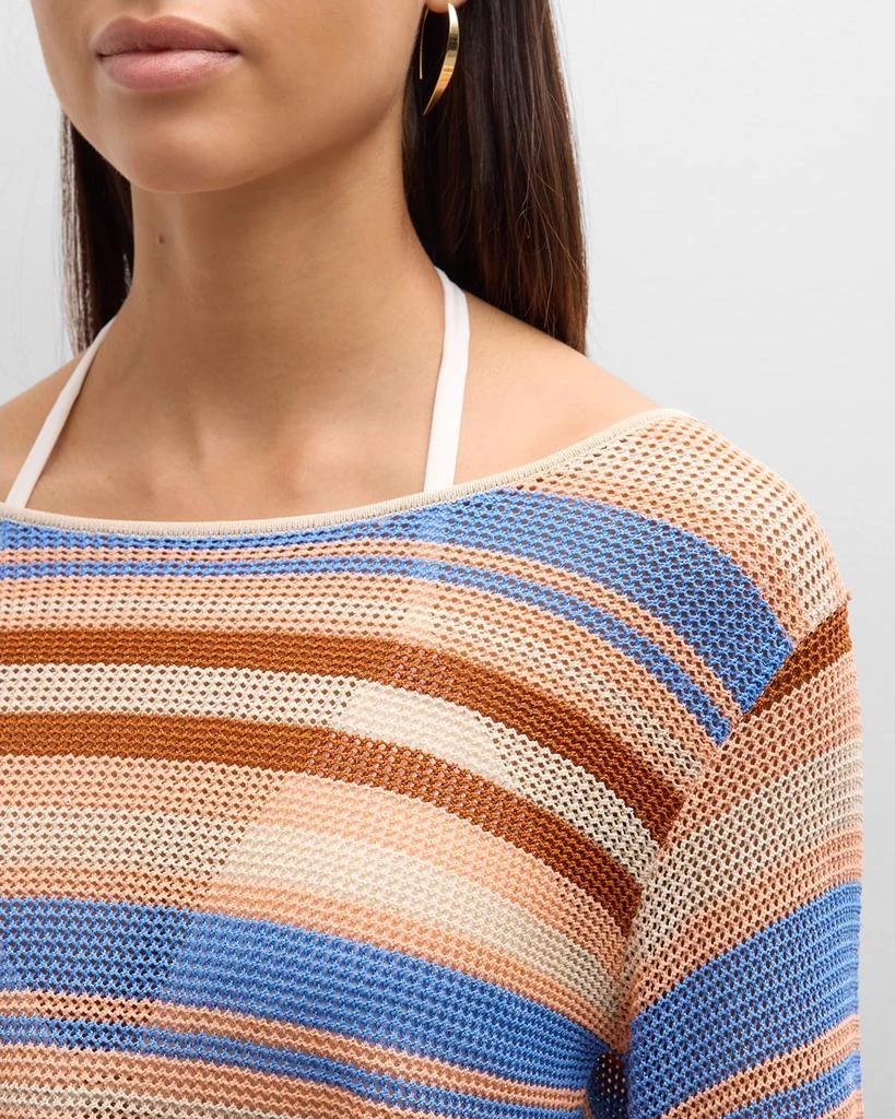 Cinq a Sept Ari Striped Knit Crop Top 5