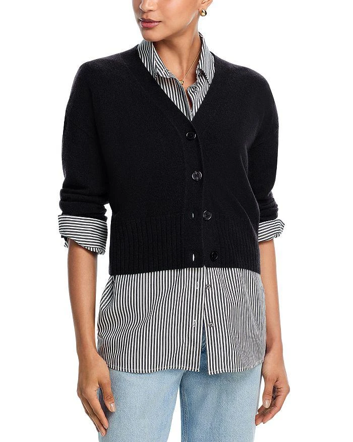 AQUA AQUA 100% Cashmere V Neck Cardigan - Exclusive 1