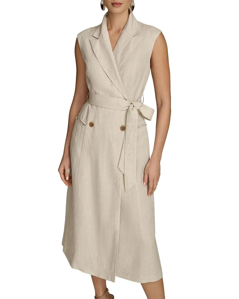 Donna Karan Belted A Line Midi Dress 1