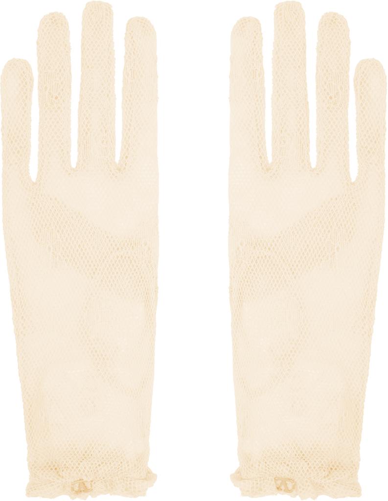 Valentino Beige VLogo Signature Gloves