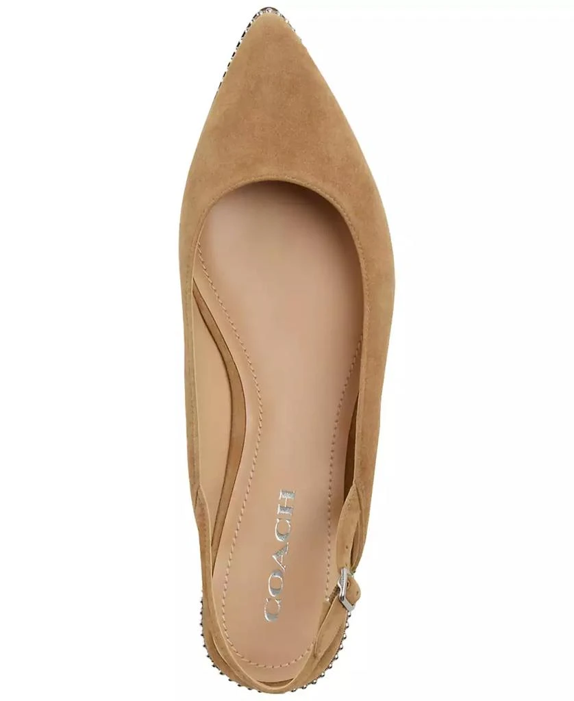 Coach Women's Vae Studded Slingback Flats 4