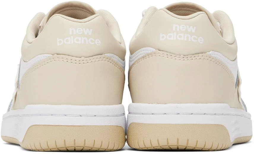 New Balance Beige & White 480 Sneakers 2