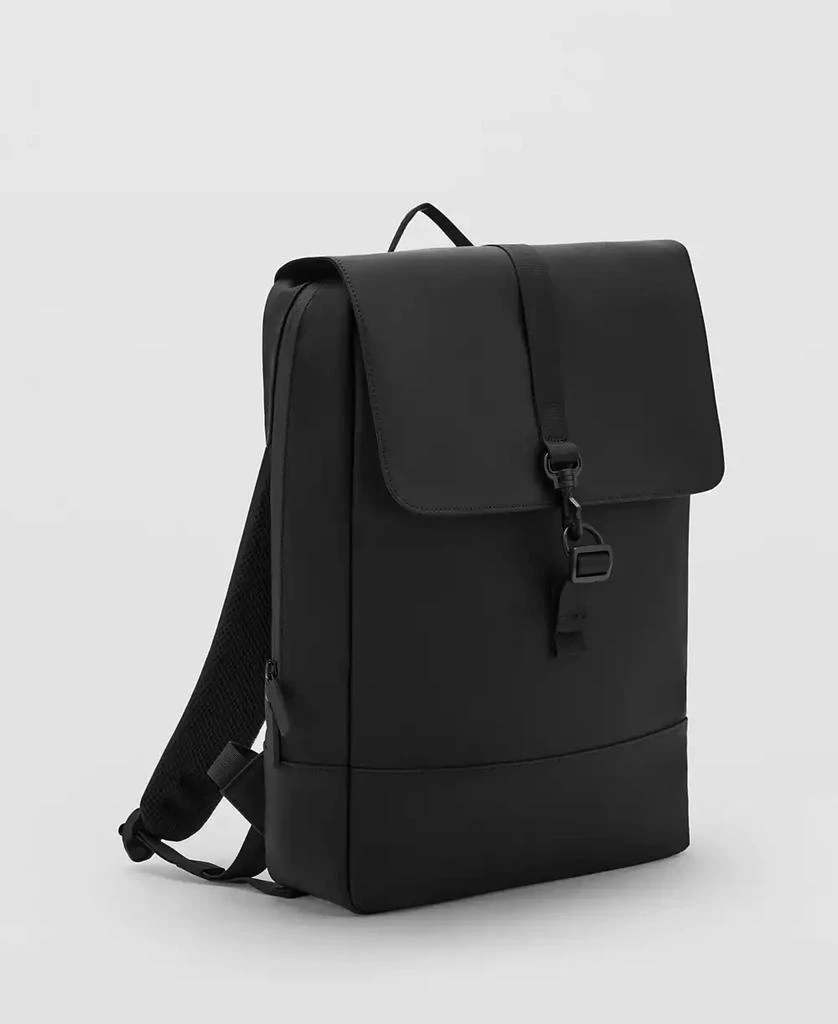 Mango Men's Rubberized Flap Closure Backpack 2