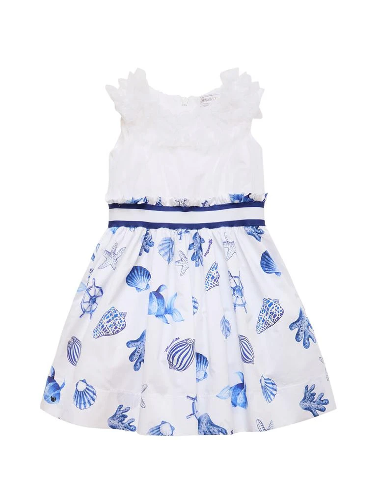 MONNALISA Printed Cotton Satin Dress 1