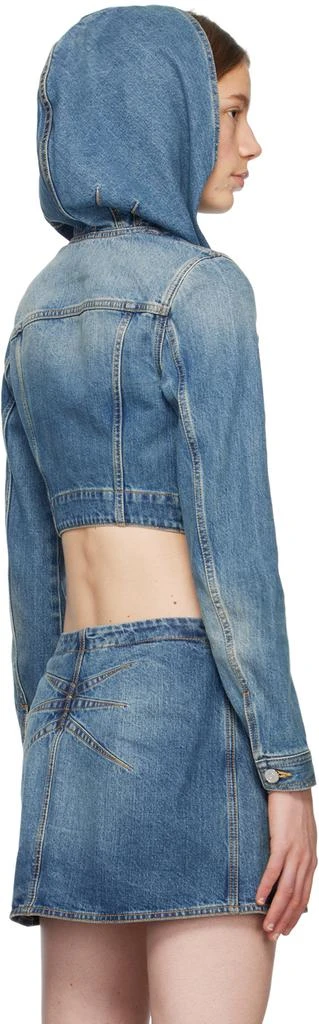 Alaïa Blue Hooded Denim Jacket 3