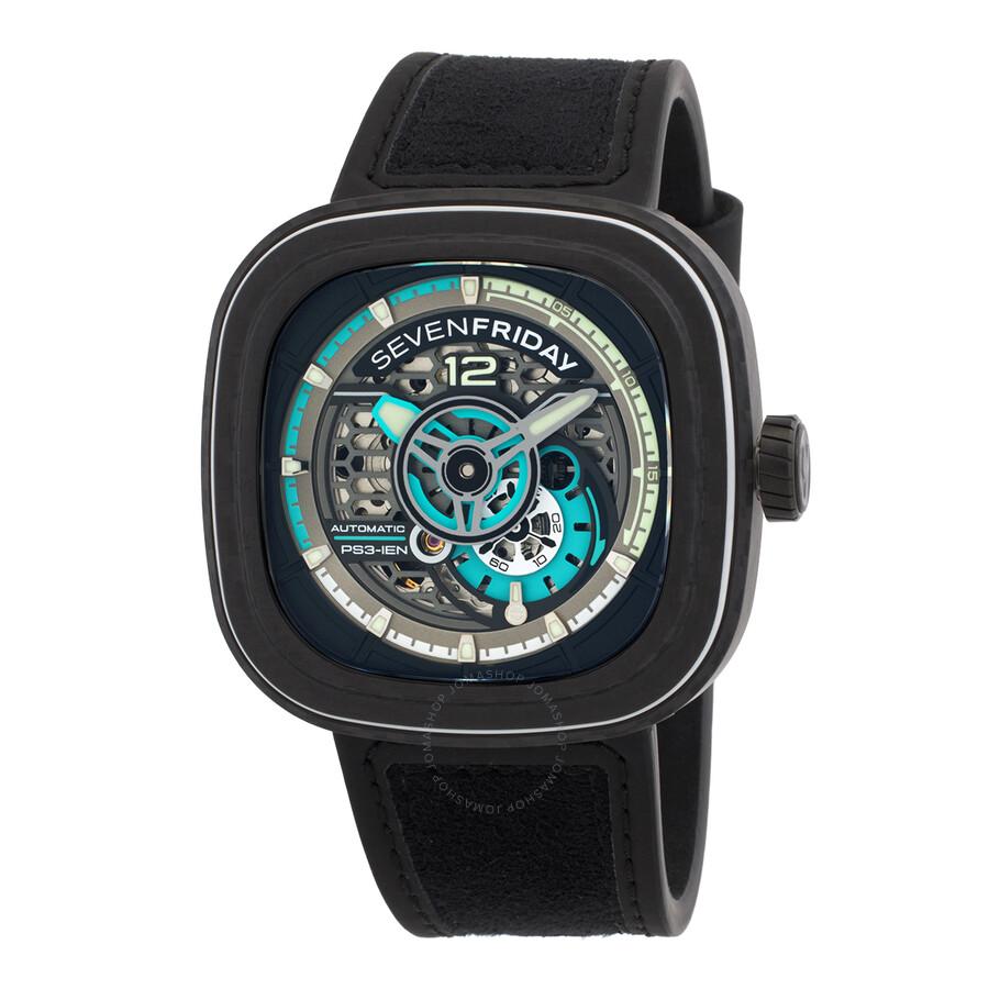 Sevenfriday Seven Friday PS Series Automatic Black Dial Men's Watch PS3/01