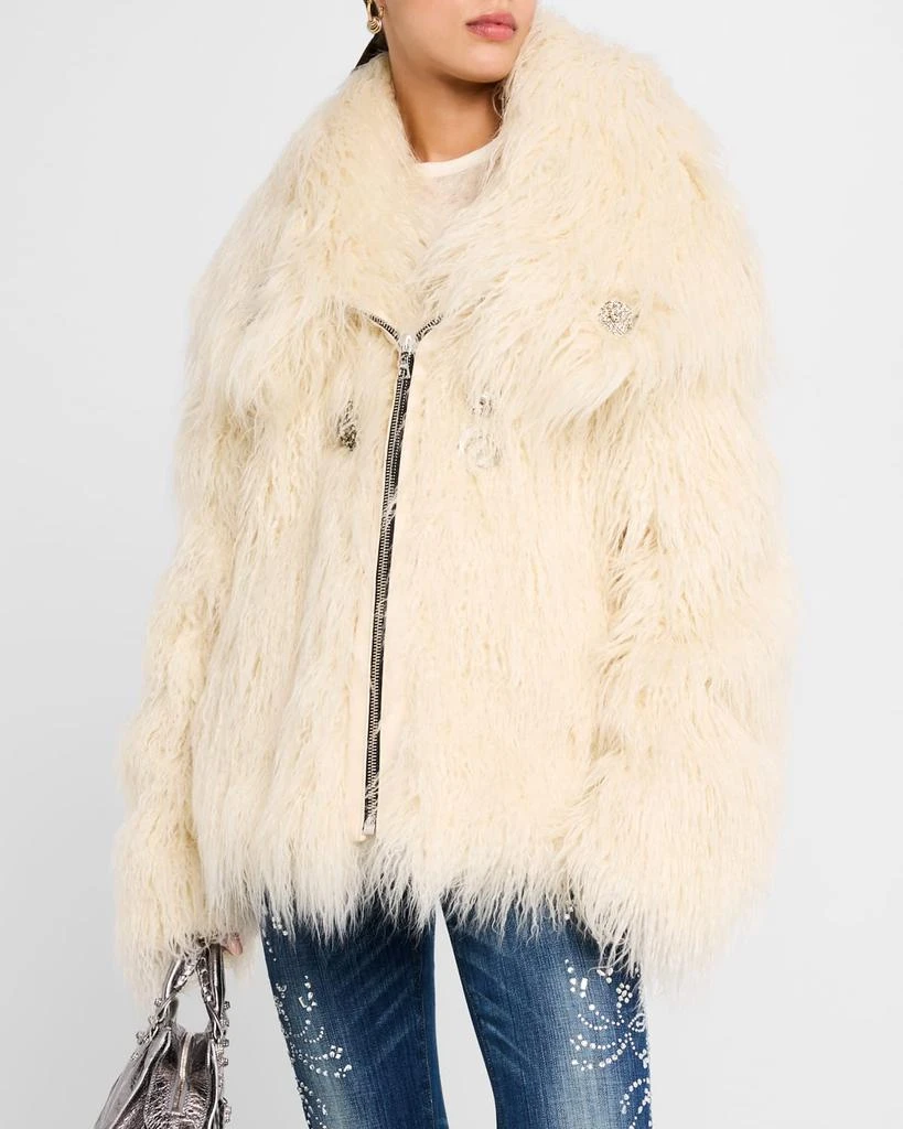 Cout De La Liberte Cory Embellished Faux Fur Coat 4