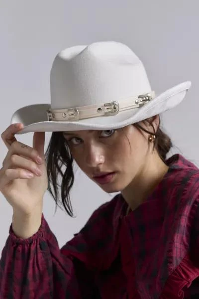 Urban Outfitters Belt Buckle Band Suede Cowboy Hat 1