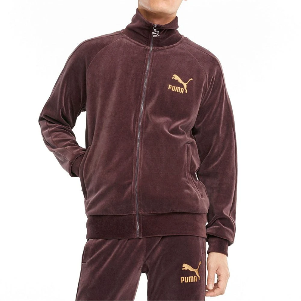Puma Iconic T7 Velour Full Zip Track Jacket 1