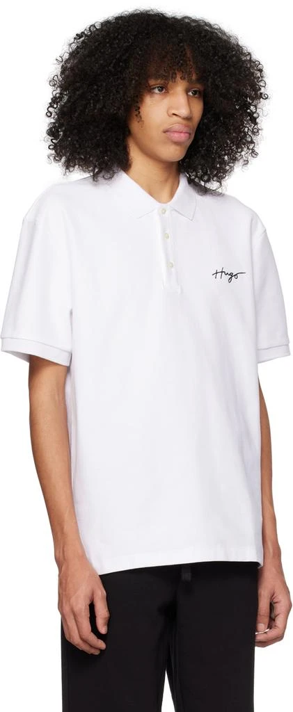 Hugo Boss White Three-Button Polo 2