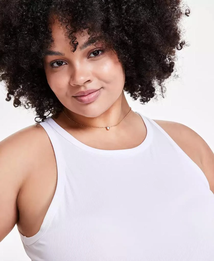 Bar III Trendy Plus Size Ribbed Tank Top, Created for Macy's 3
