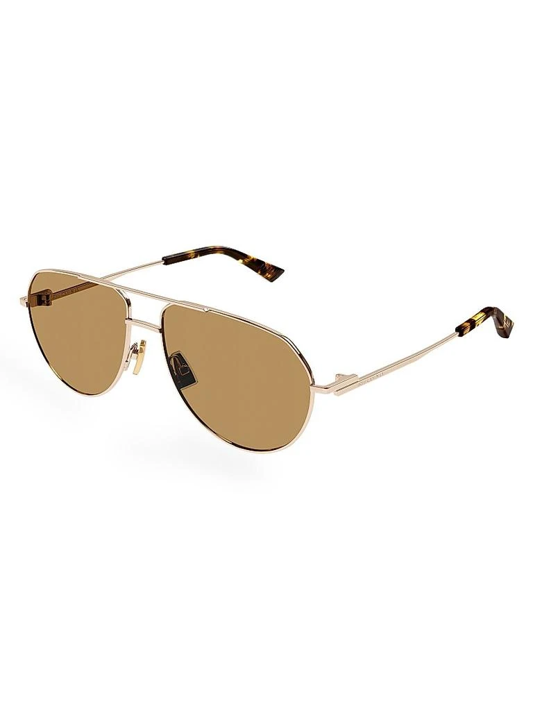 Bottega Veneta Intrecciato BV1303S 56MM Aviator Sunglasses 2