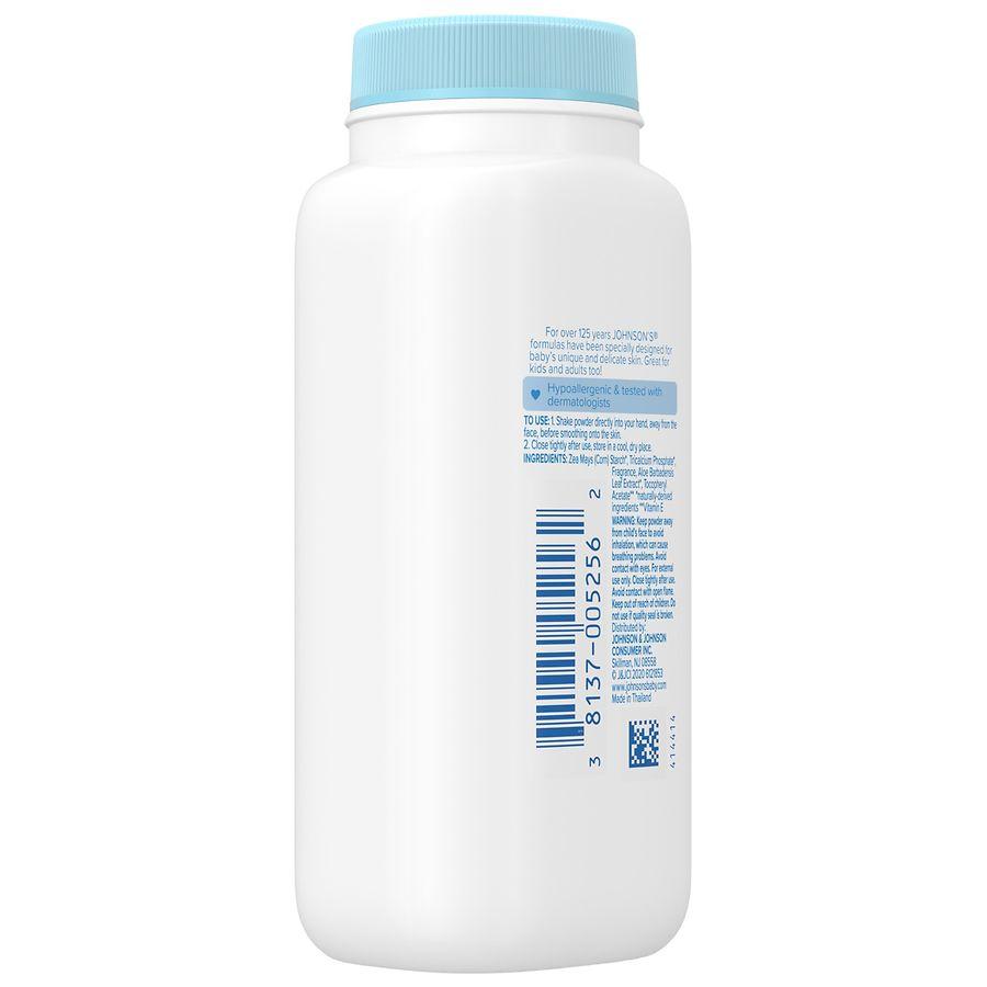 Johnson's Baby Naturally Derived Cornstarch Baby Powder With Aloe & Vitamin E, Travel Size