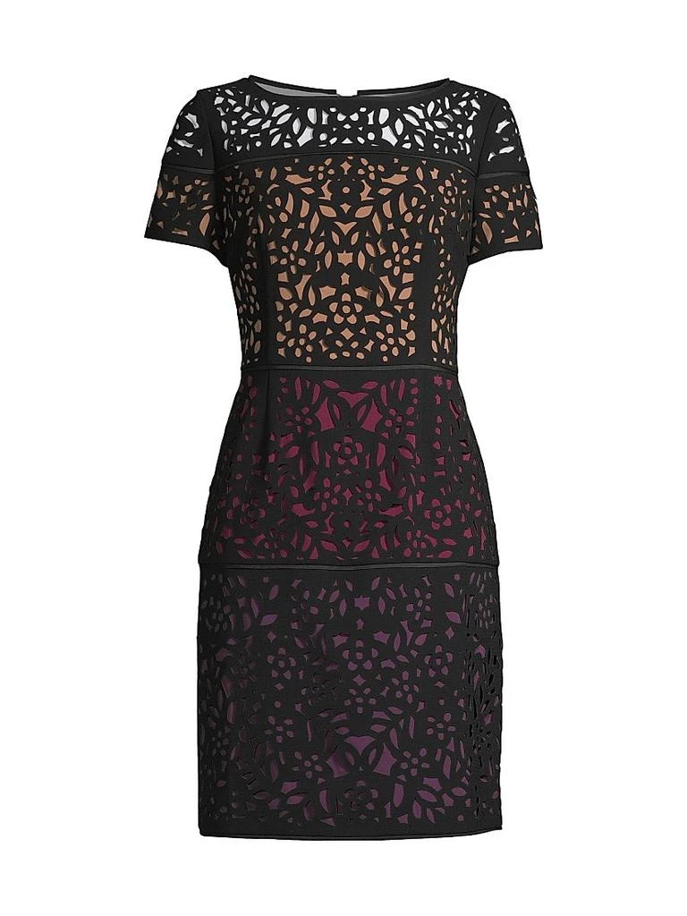 Shani Ombre Laser-Cut Lace Dress 1