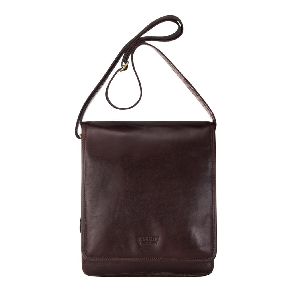 Infinity Leather Leather Vintage Brown Messenger Shoulder Crossbody Travel Business Bag - Ranger