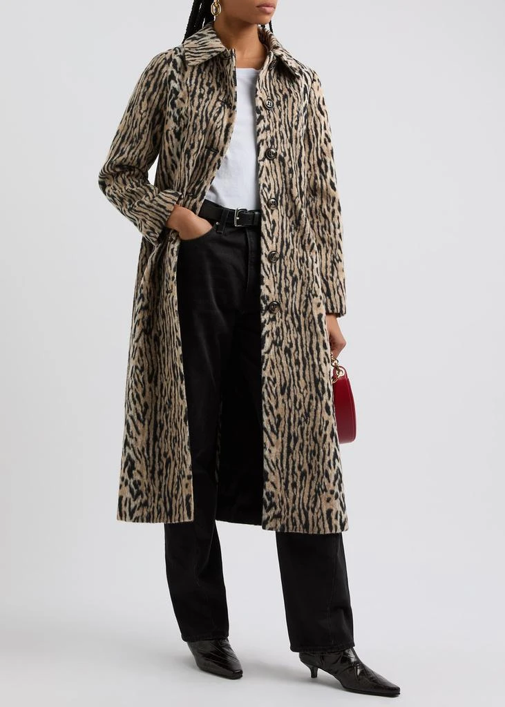 Rixo Milly leopard-print faux fur coat 4