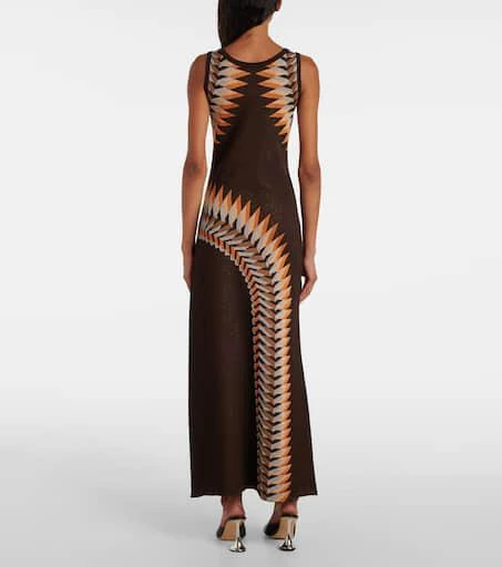 Rabanne Lamé jacquard maxi dress 3