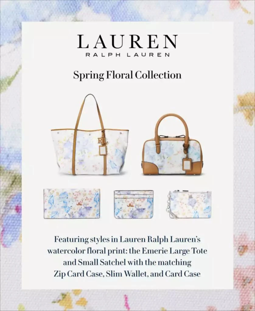 Ralph Lauren Emerie Floral Canvas Extra Large Tote 8